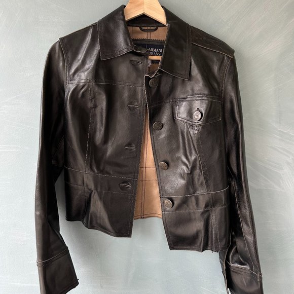 Armani Jeans Jackets & Blazers - Armani Jeans Leather Jacket
